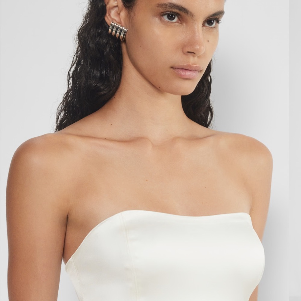Light birch satin mini dress! Perfect for a night out!